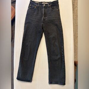 Levi’s Ribcage Straight Ankle Black Jean